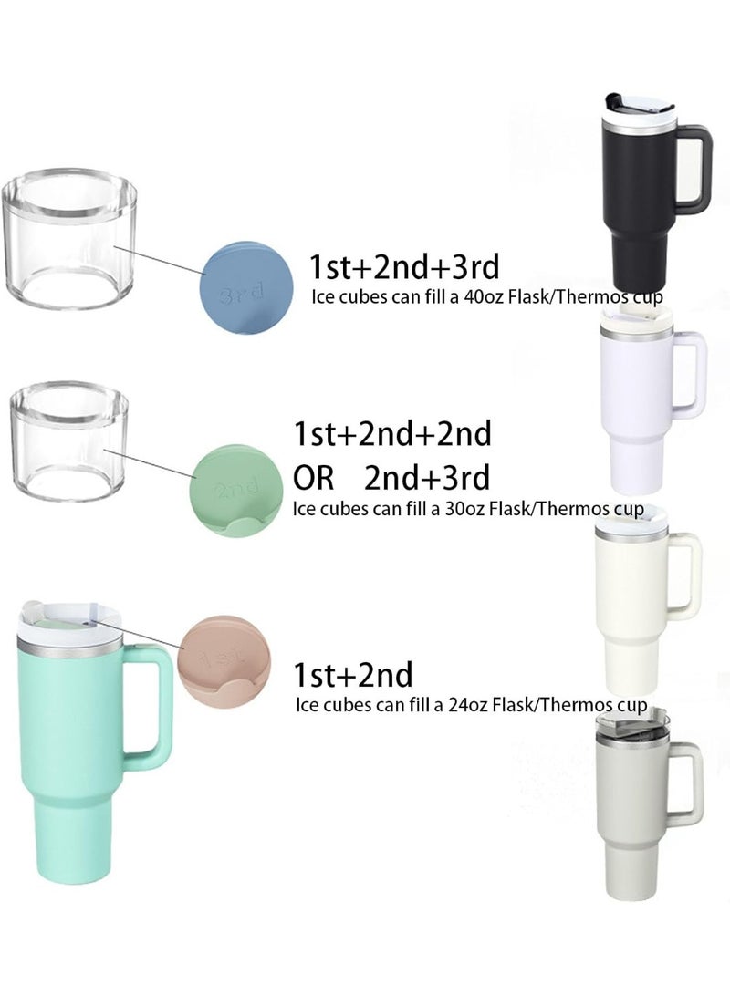 3PCS Hollow Cylindrical Silicone Ice Cube Mold for 24-40oz Flask Thermos Tumbler BPA-Free Ideal for Juice Drinks Coffee (Green) - Image 4